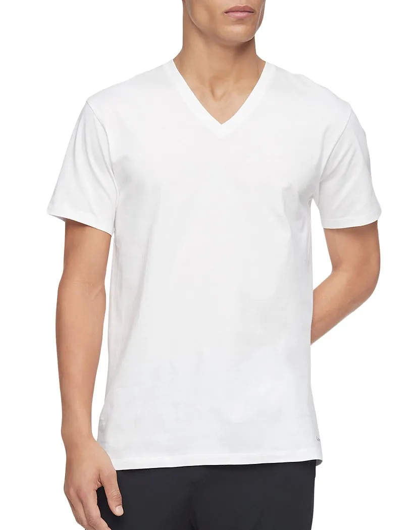 Men's Calvin Klein | Three V Neck T-Shirts | White