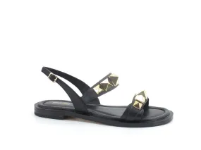 MICHAEL KORS Wren Flat Sandalo Vacchetta Black 40S2WRFA1L