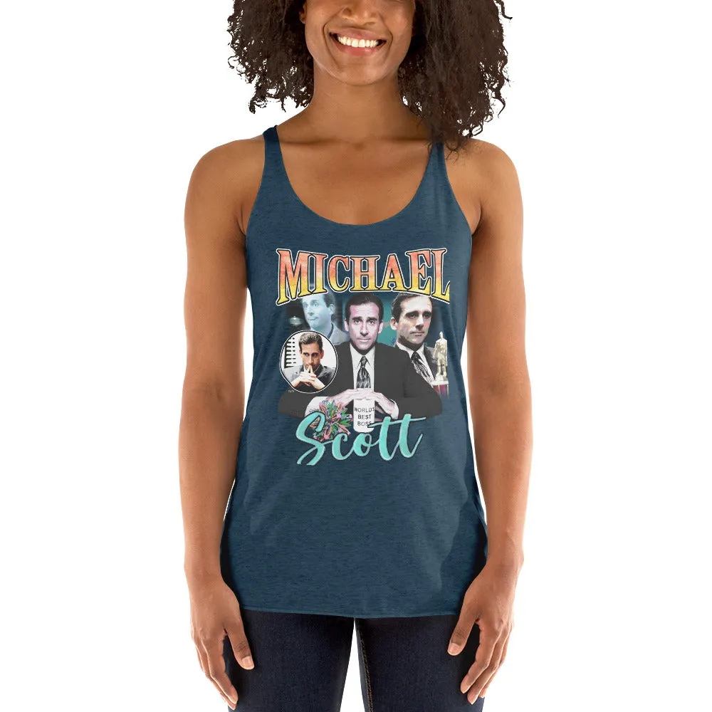 Michael Scott Vintage Women's Racerback Tank