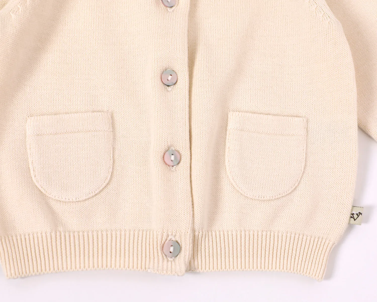 Milan Pastel Button Cardigan Sweater Knit (Organic Cotton)- 4 Colors