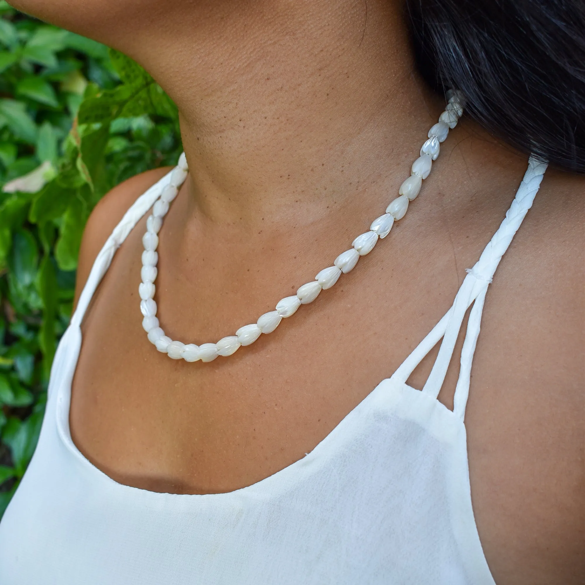 Mother of Pearl Pikake Strand Necklace