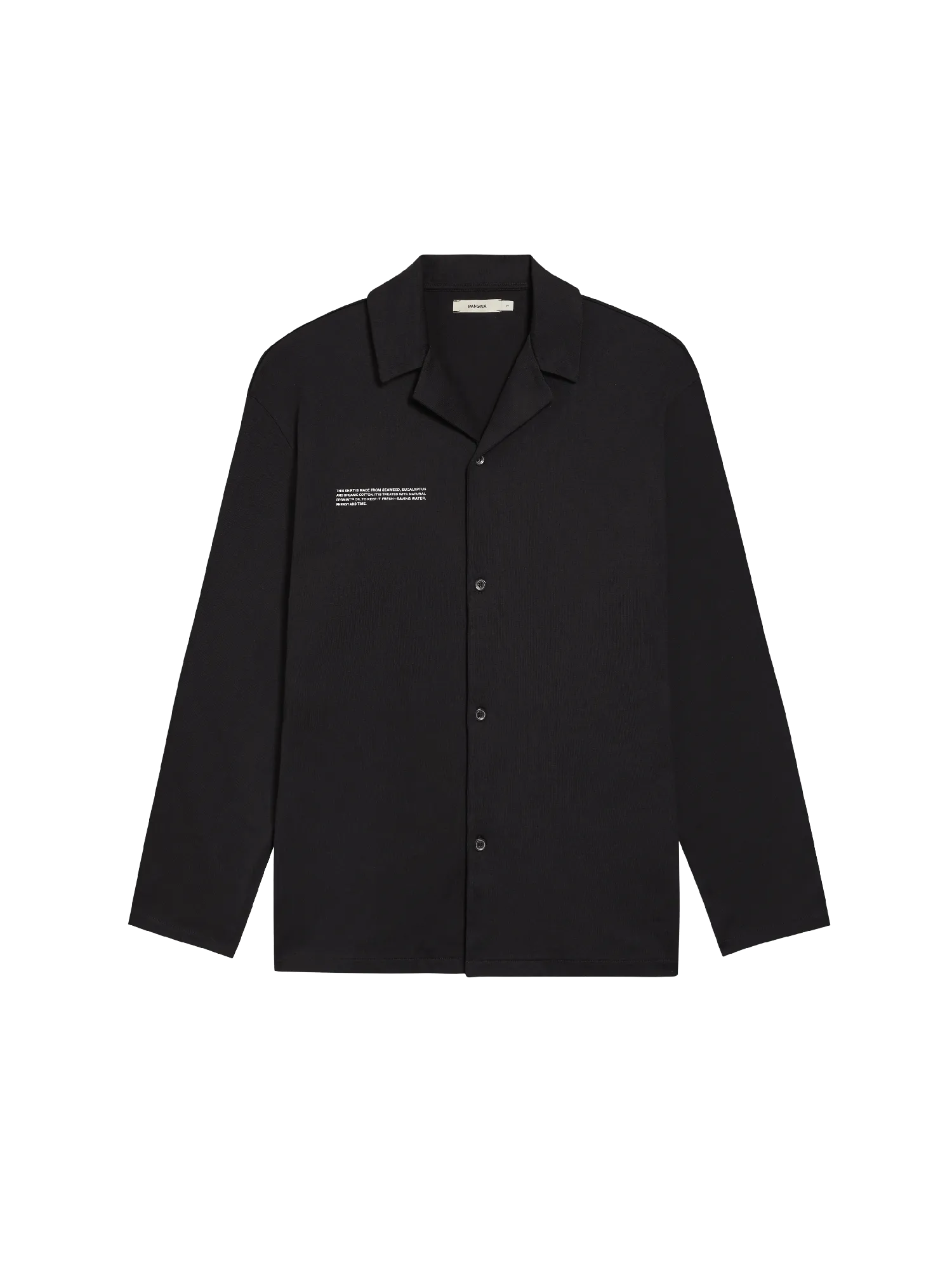 Organic Cotton Pajama Shirt with C-FIBER™—black