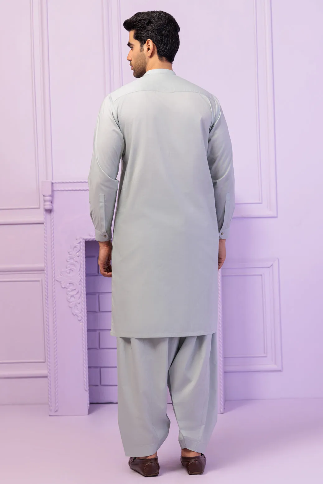 P-SMOKE-COTTON-KURTA SHALWAR - (KSRS24-039) BIN 63 M6