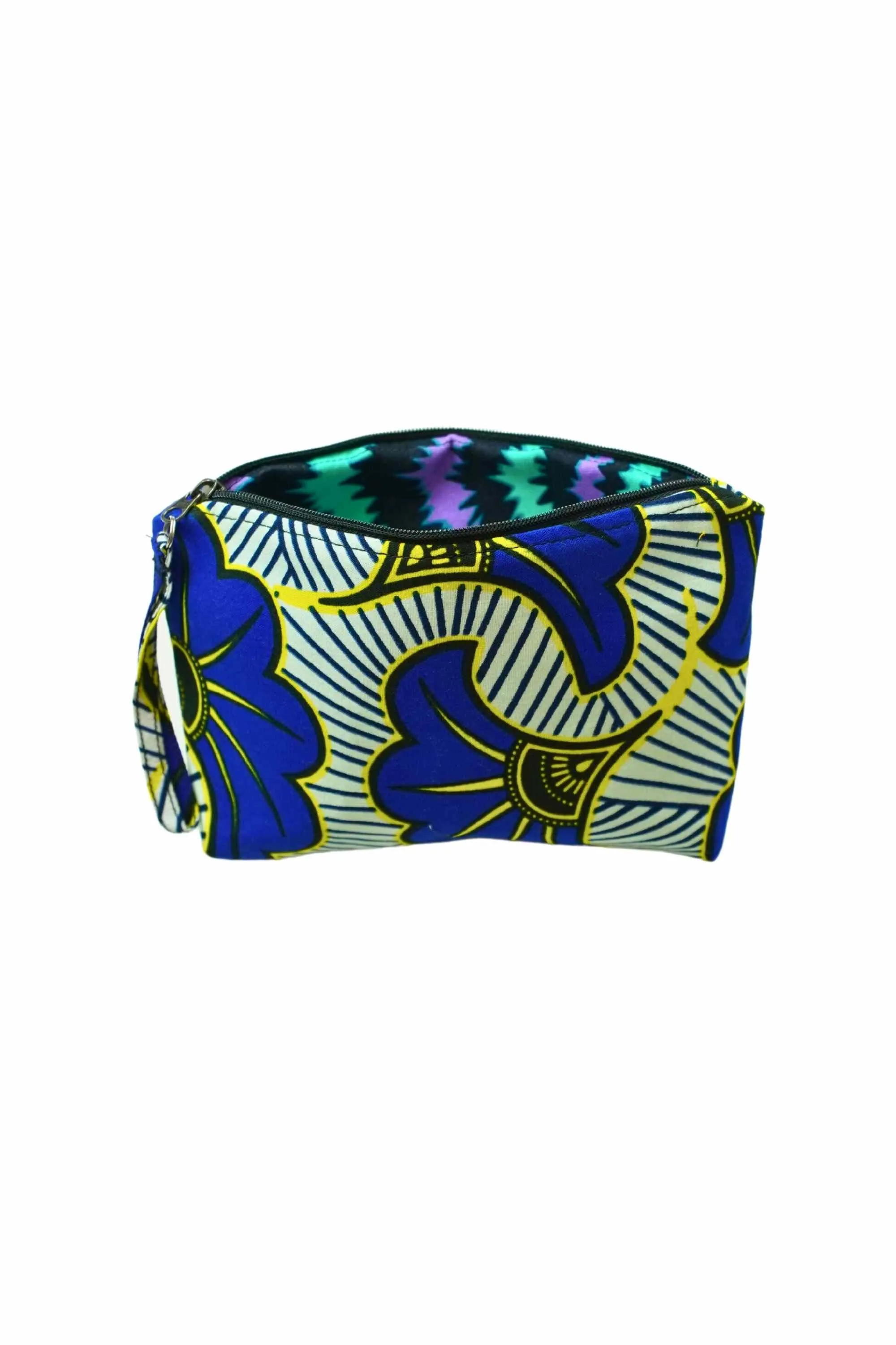 Paki Reversi Pouch Bag -  African Ankara Wax Cotton Print -8