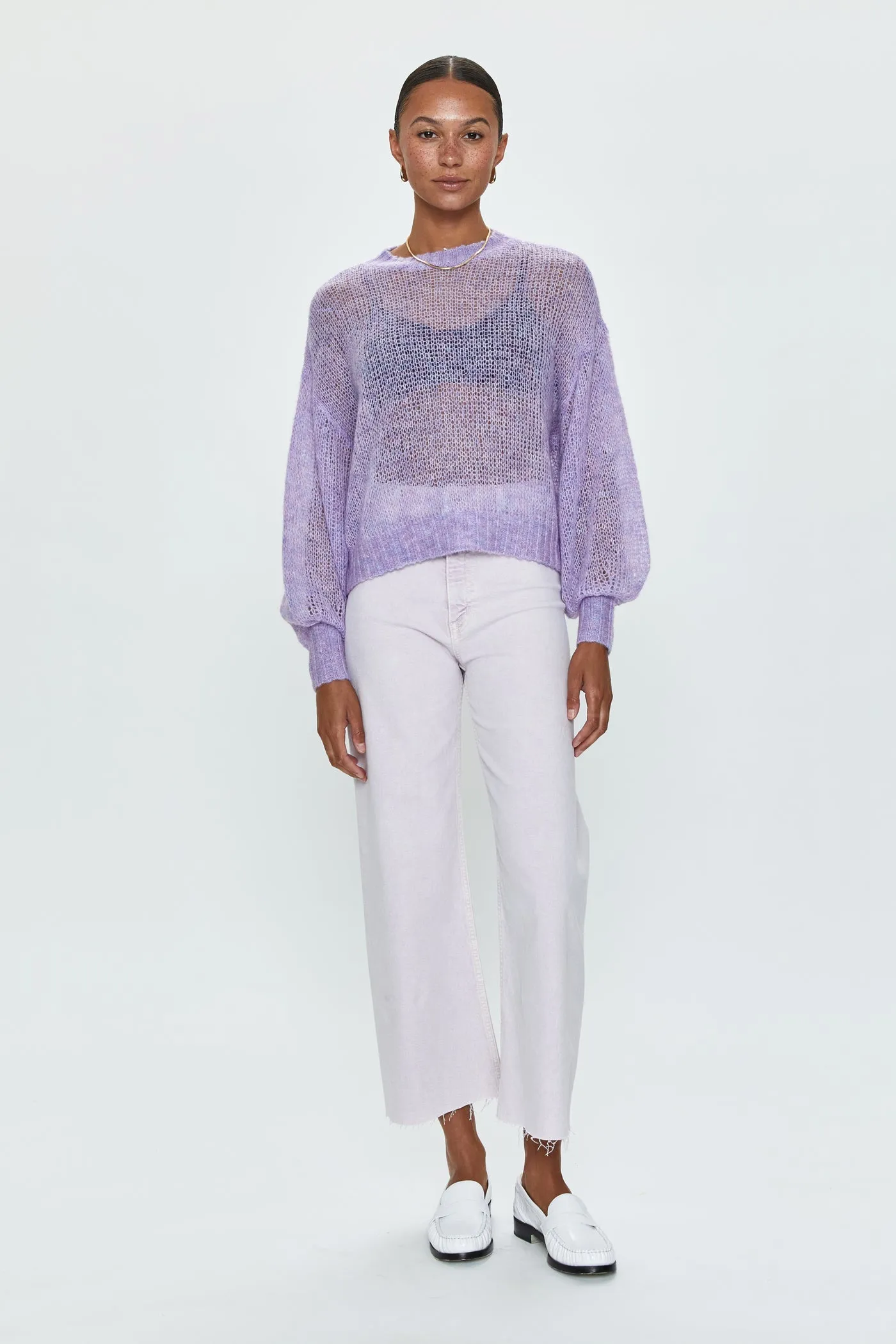 Penny High Rise Wide Leg Crop - Lavender Haze