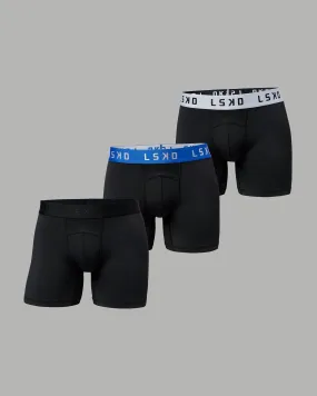 Perform Briefs 3 Briefs - Black-Black/Black-White/Black-Galactic Cobalt