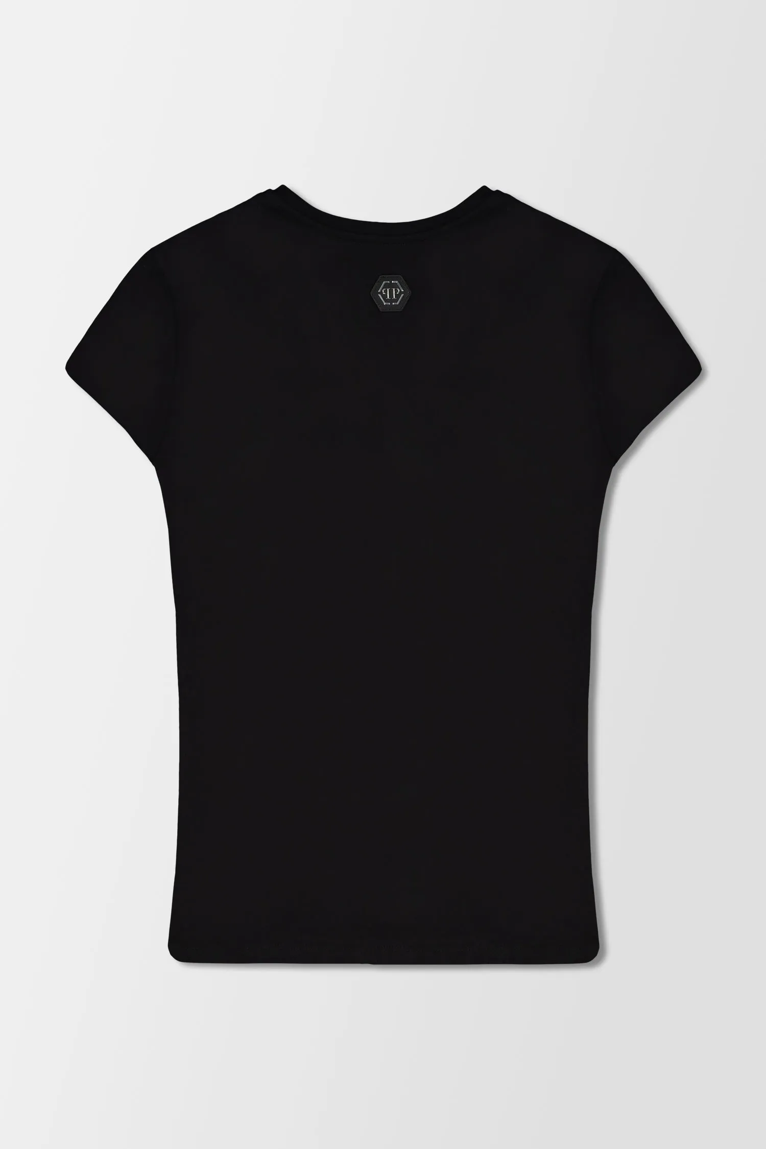 Philipp Plein Black Round Neck SS Flowers 2 T-Shirt