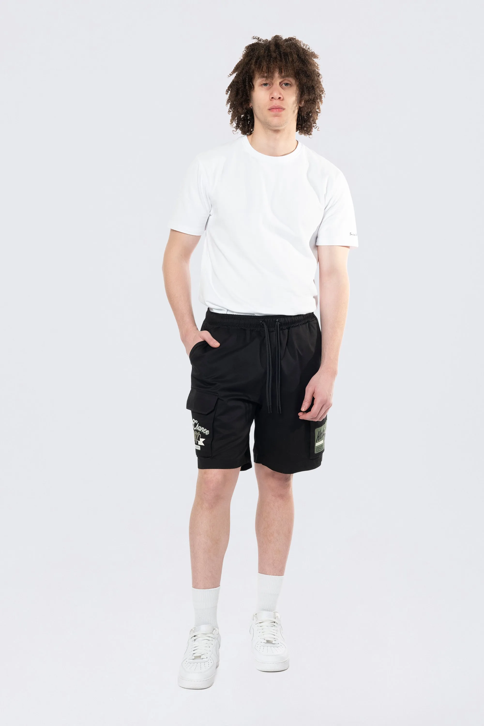 Pitstop Cargo Twill Lounge Shorts - Black