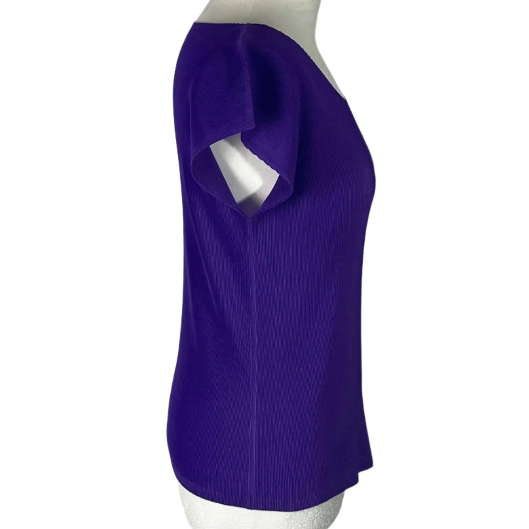 Pleats Please £250 Issey Miyake Violet Stretch Tee S/M/L/XL