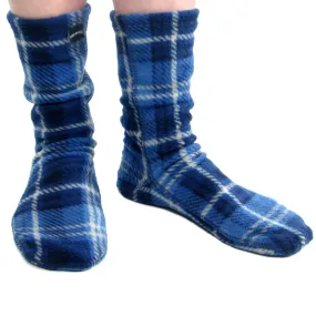 Polar Feet Fleece Socks - Blue Flannel