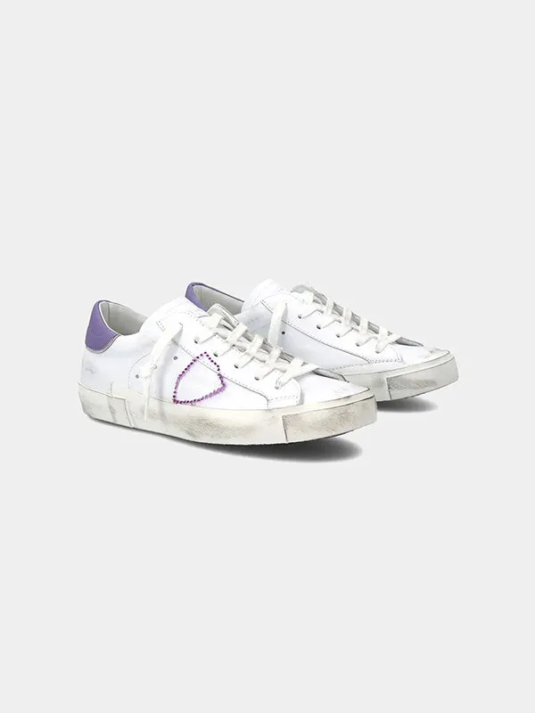 PRSX Low Sneaker in Blanc Violet