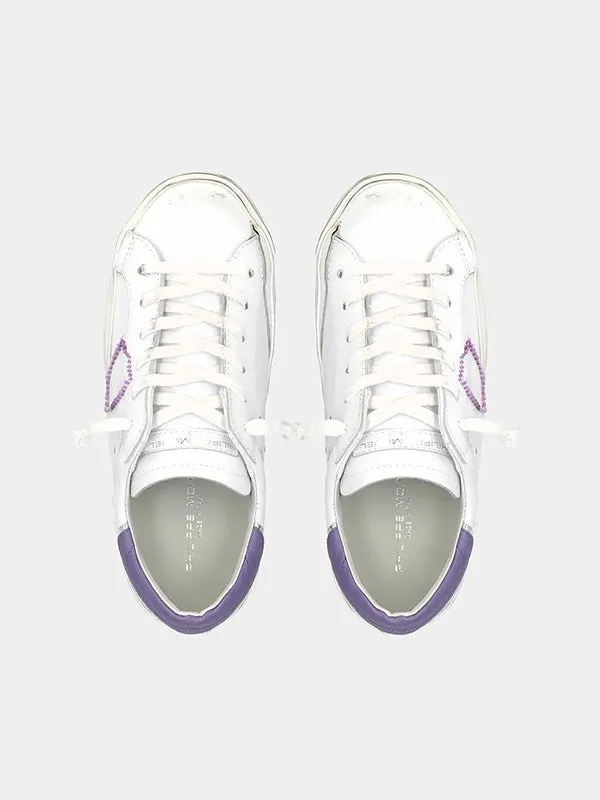 PRSX Low Sneaker in Blanc Violet