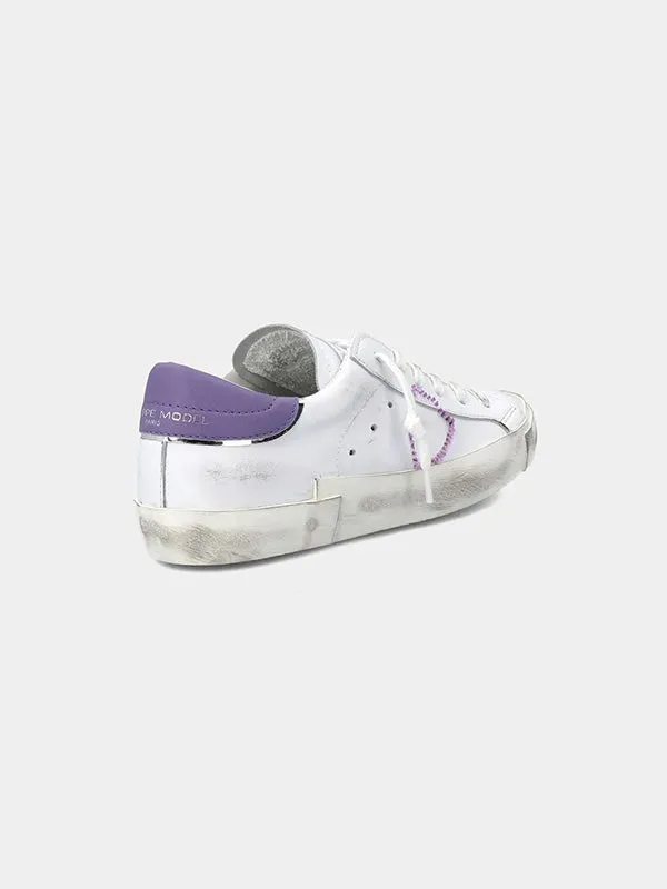 PRSX Low Sneaker in Blanc Violet