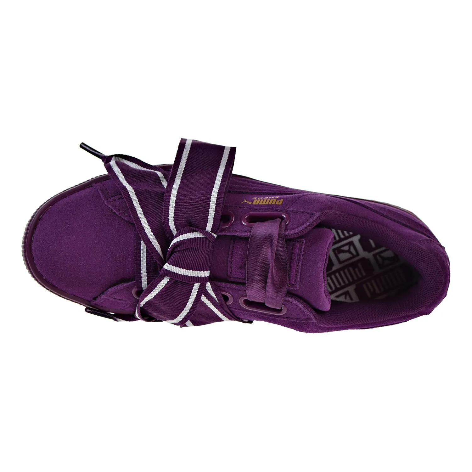 Puma Suede Heart Satin II Women's Shoes Dark Purple/Dark Purple