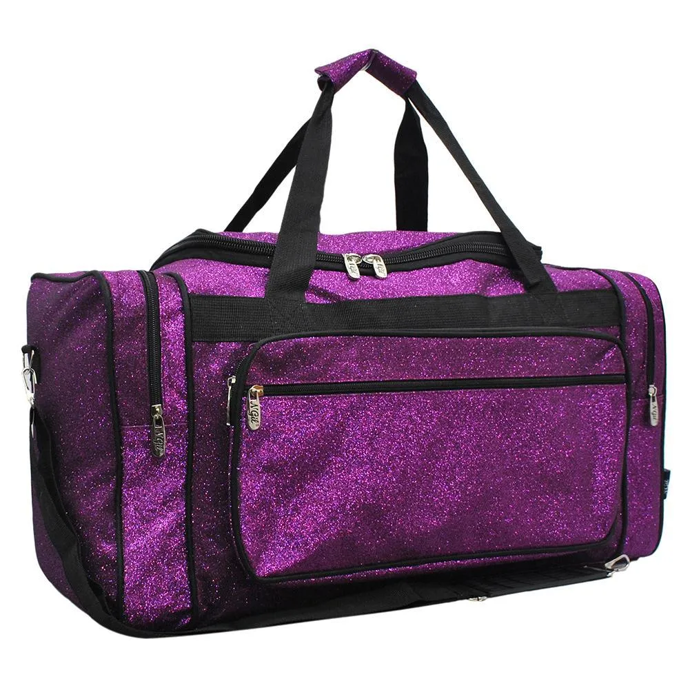 Purple Glitter NGIL Canvas 23 Duffle Bag