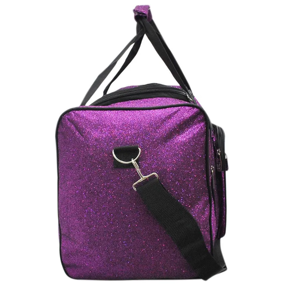 Purple Glitter NGIL Canvas 23 Duffle Bag