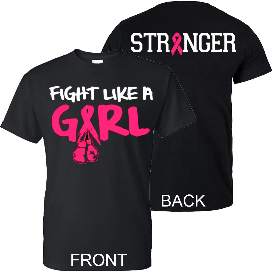 "Fight Like A Girl" - Breast Cancer Tee - Black (Tee/Hoodie/Sweatshirt)