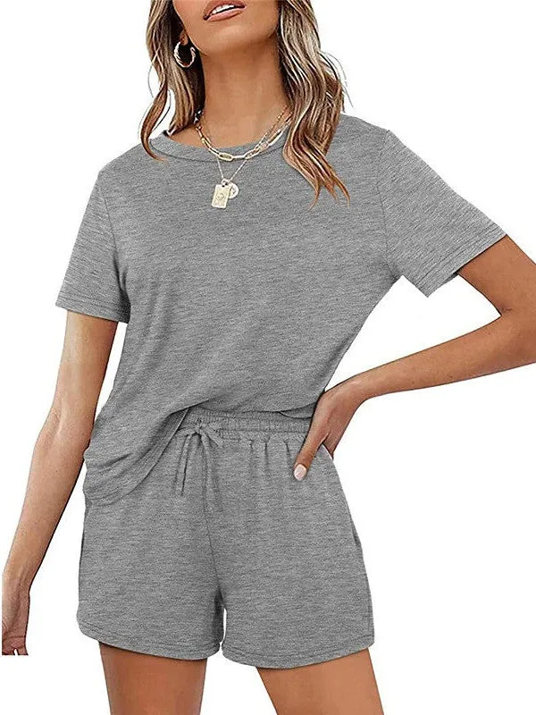 Relax in Style with the Green and Blue 2-Piece Loungewear Set for Women