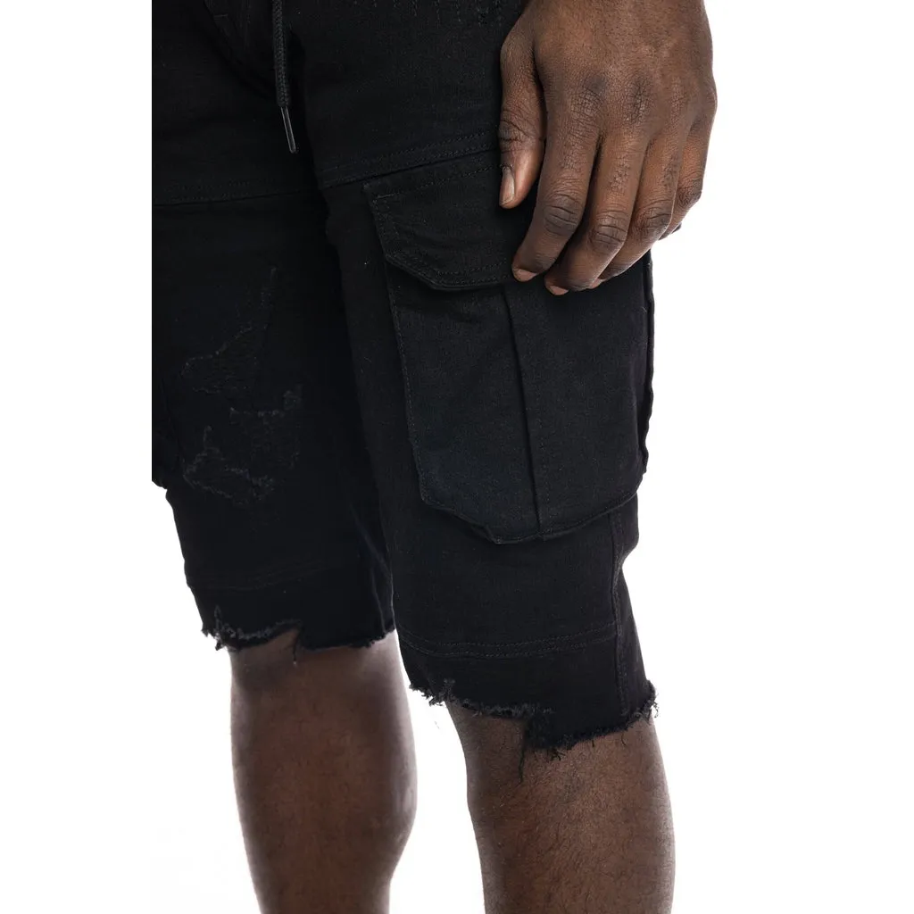 Rip And Repair Semi Basic Twill Short - Black