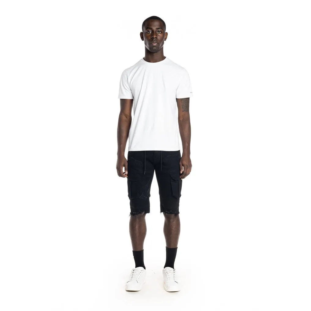 Rip And Repair Semi Basic Twill Short - Black