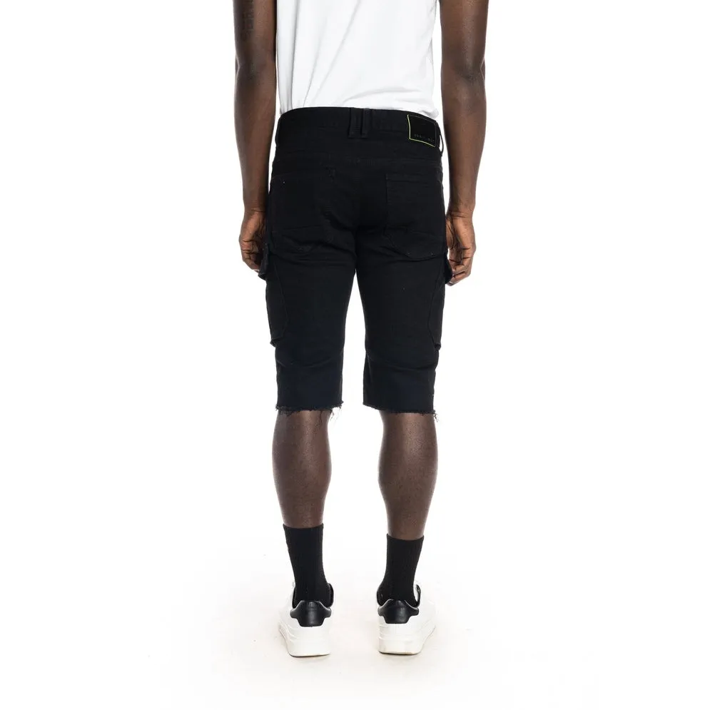 Rip And Repair Semi Basic Twill Short - Black