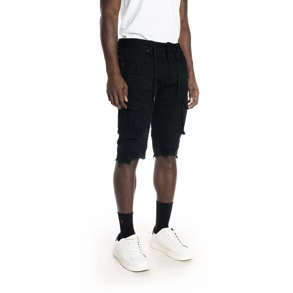 Rip And Repair Semi Basic Twill Short - Black