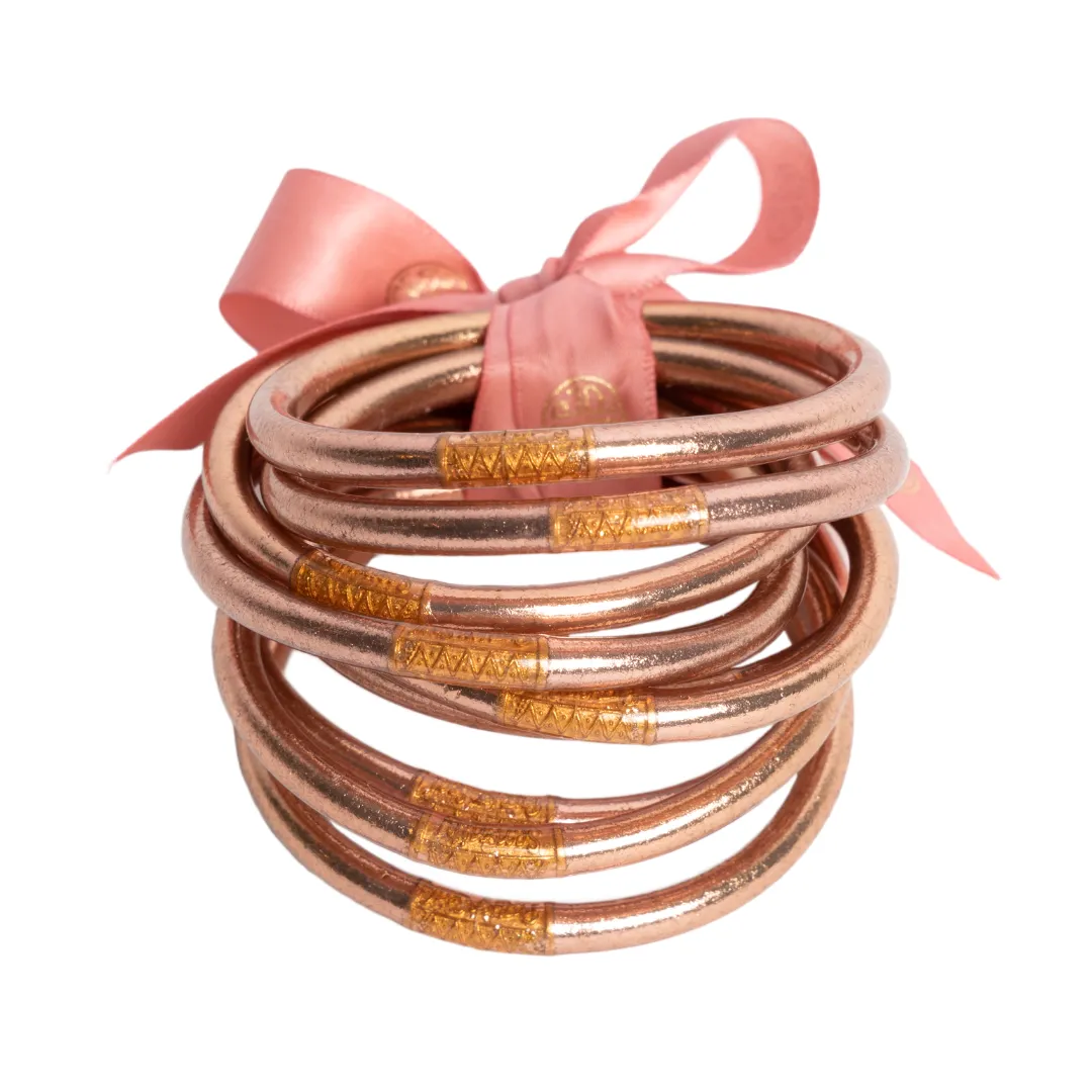 Rose Gold BuDhaGirl All Weather Bangle Set (Set of 9)