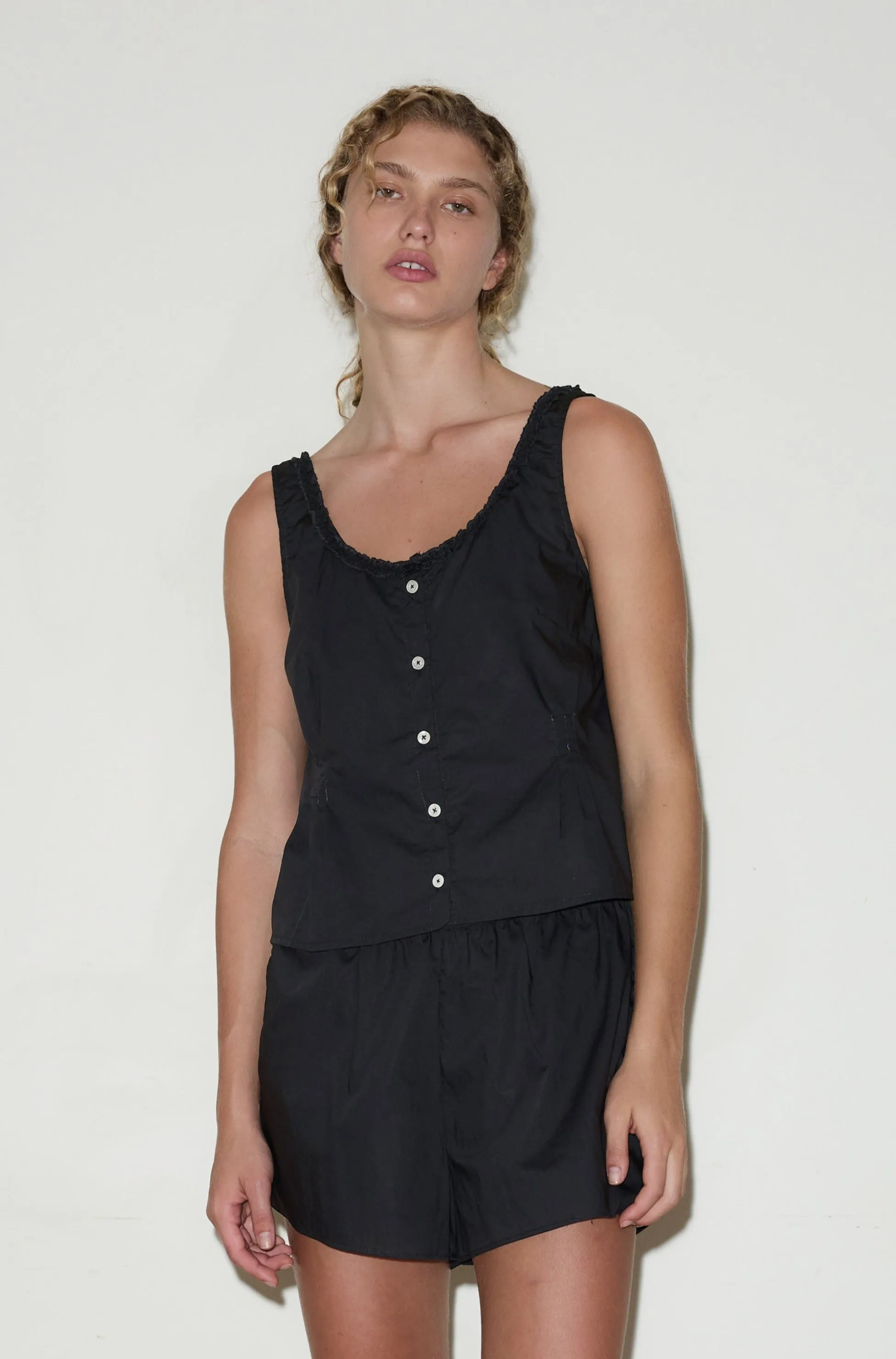 Ruffle Top - Black