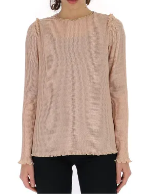 'S Max Mara Embellished Collar Pleated Blouse