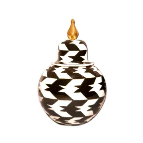 SALEEN ART-AZRA MEDIUM VASE IN BLACK AND WHITE