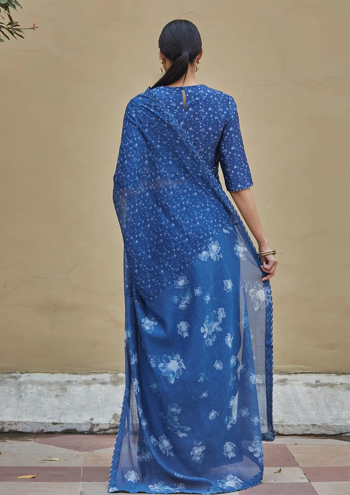 Sapphire Floral Print Saree