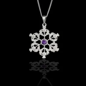 Scottish Thistle Pendant (purple stone)