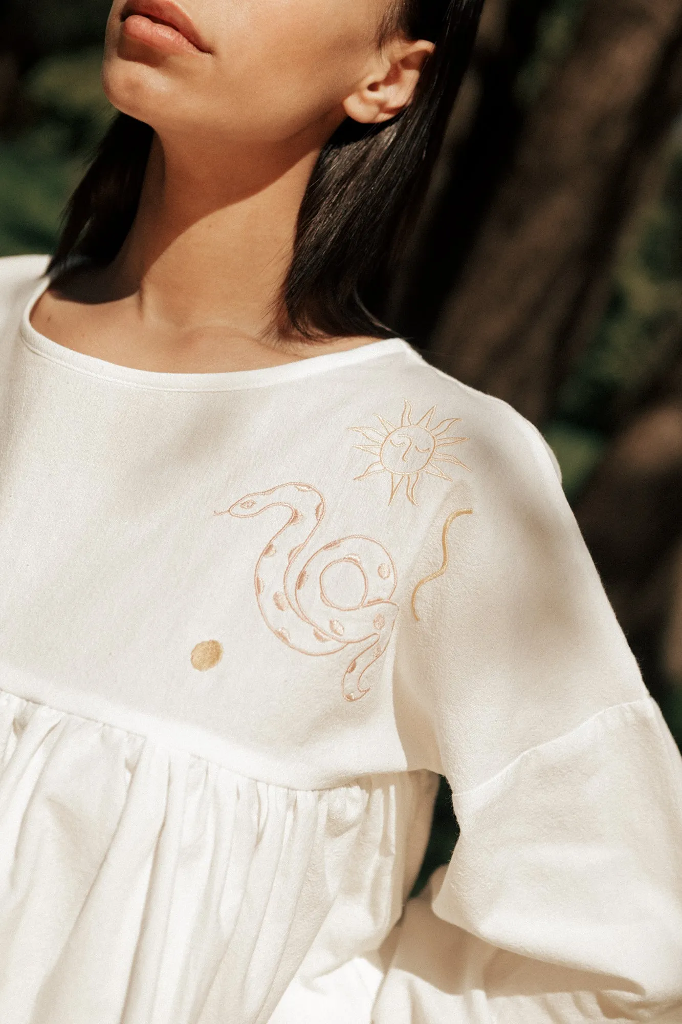 Serpentine Embroidered Top