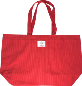 Sezane Red Courdroy Octobre Tote Bag One Size