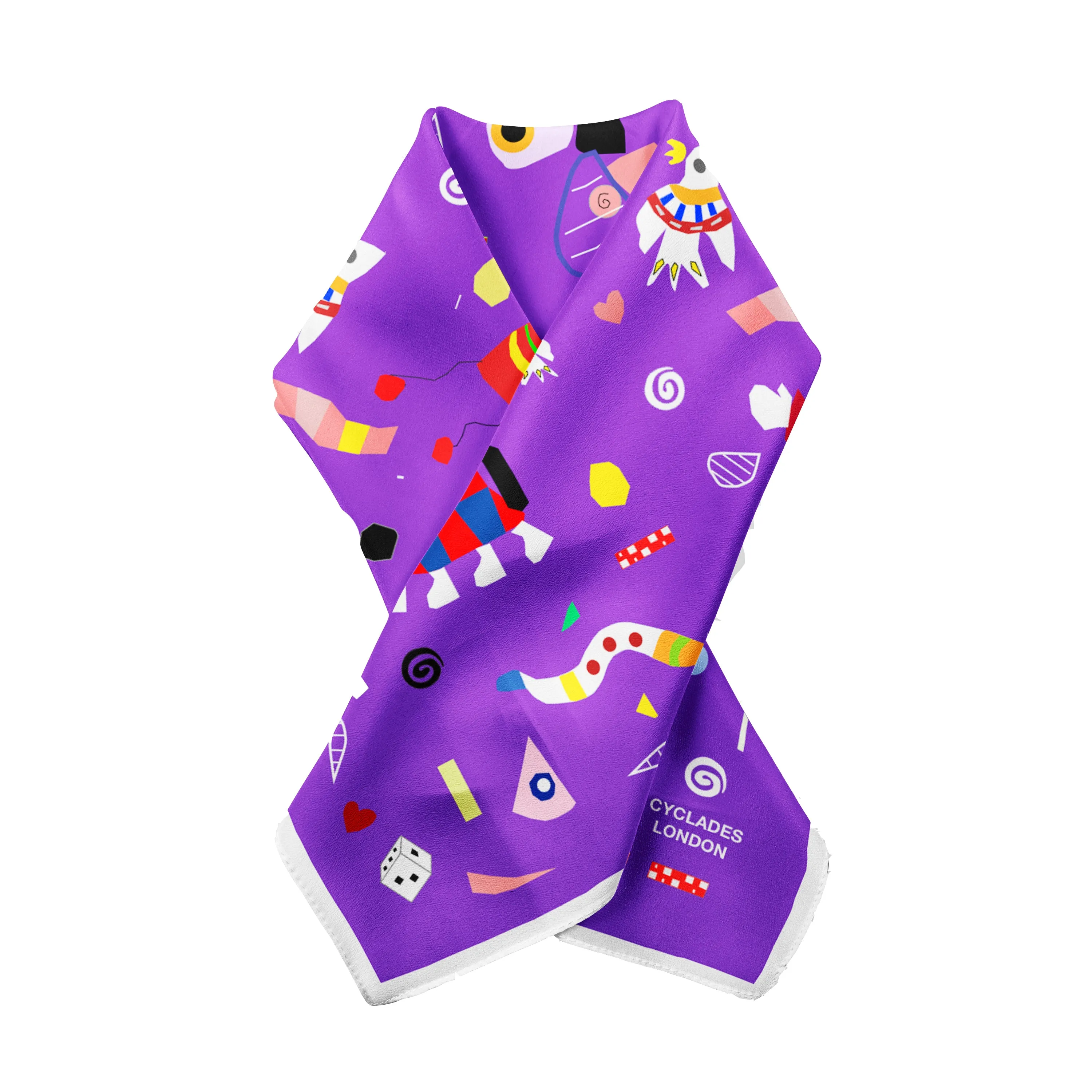 Silk Scarves Cyclades Space Purple