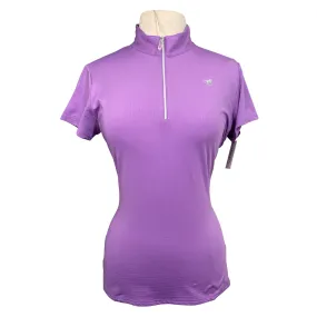 Smartpak 'SunShield' 1/4 Zip Short Sleeve Shirt in Lavender - Women's Medium