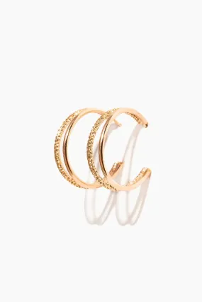 Sparkle Double Hoops