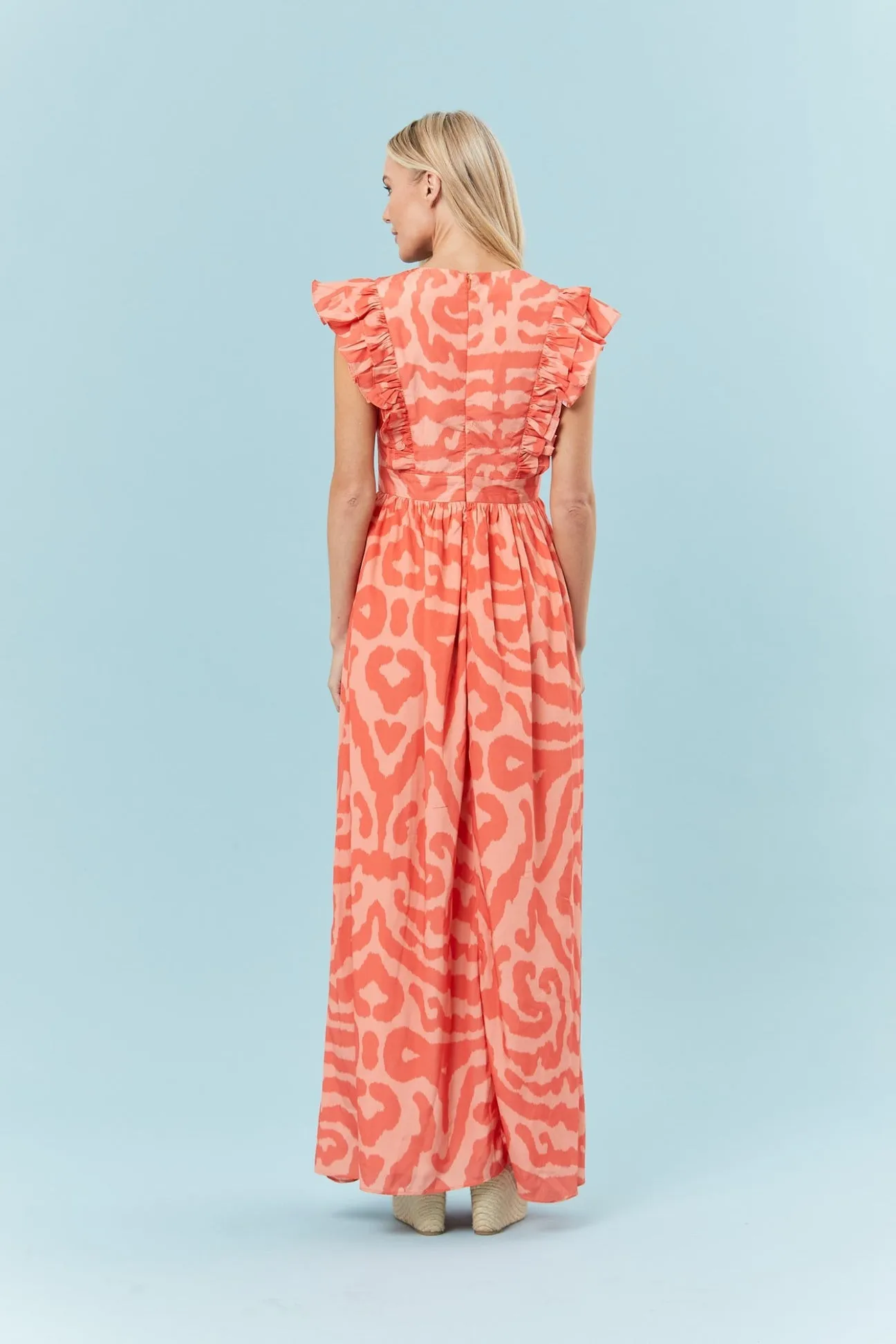 Stacey Dress - Orange Tiger