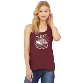 Tacos - Ladies Racer Back Tank Top - Burgundy