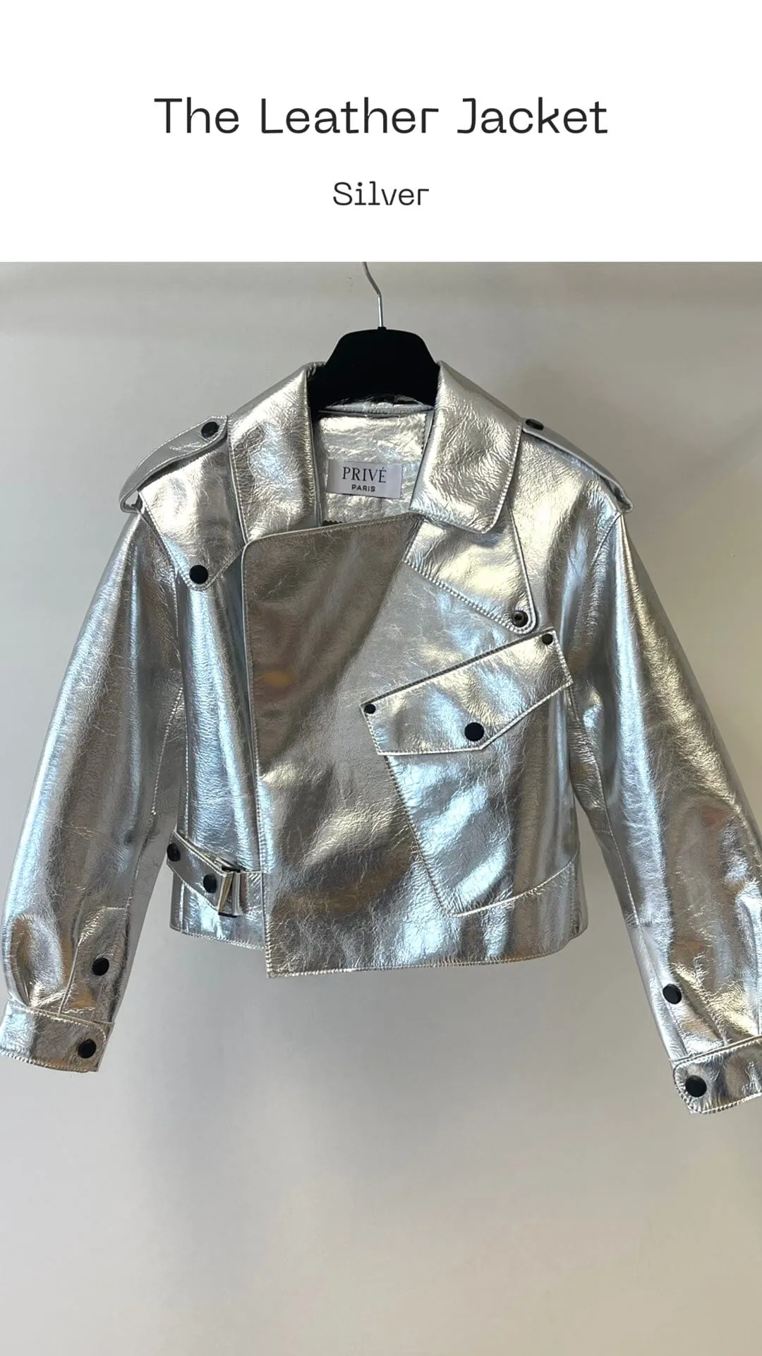 THE LEATHER JACKET - SILVER