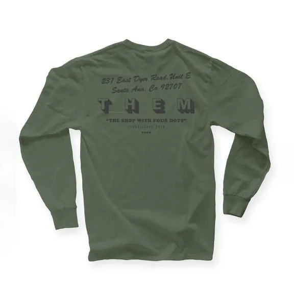 THEM 0. UNIT E LONG SLEEVE - OLIVE/BLACK