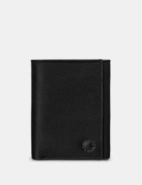 Three Fold Black Leather Wallet