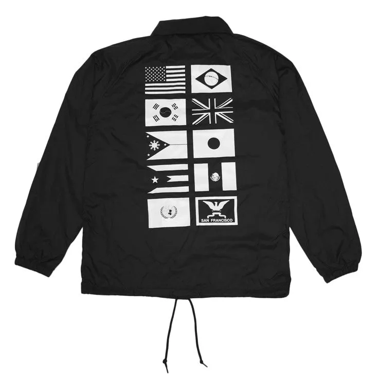 True Mens Nations Coaches Jacket Black