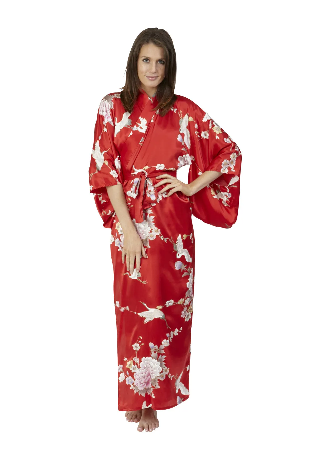 Tsuru Long Silk Kimono