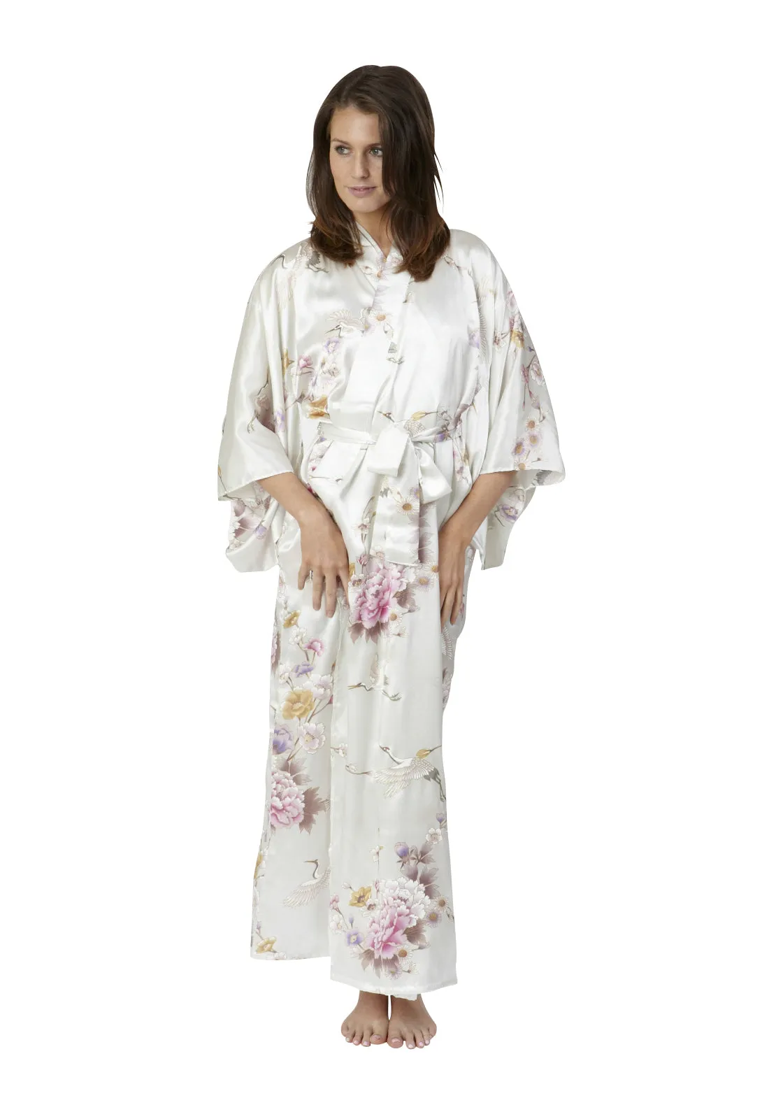 Tsuru Long Silk Kimono