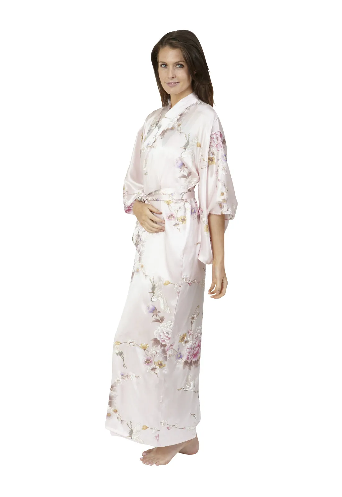 Tsuru Long Silk Kimono