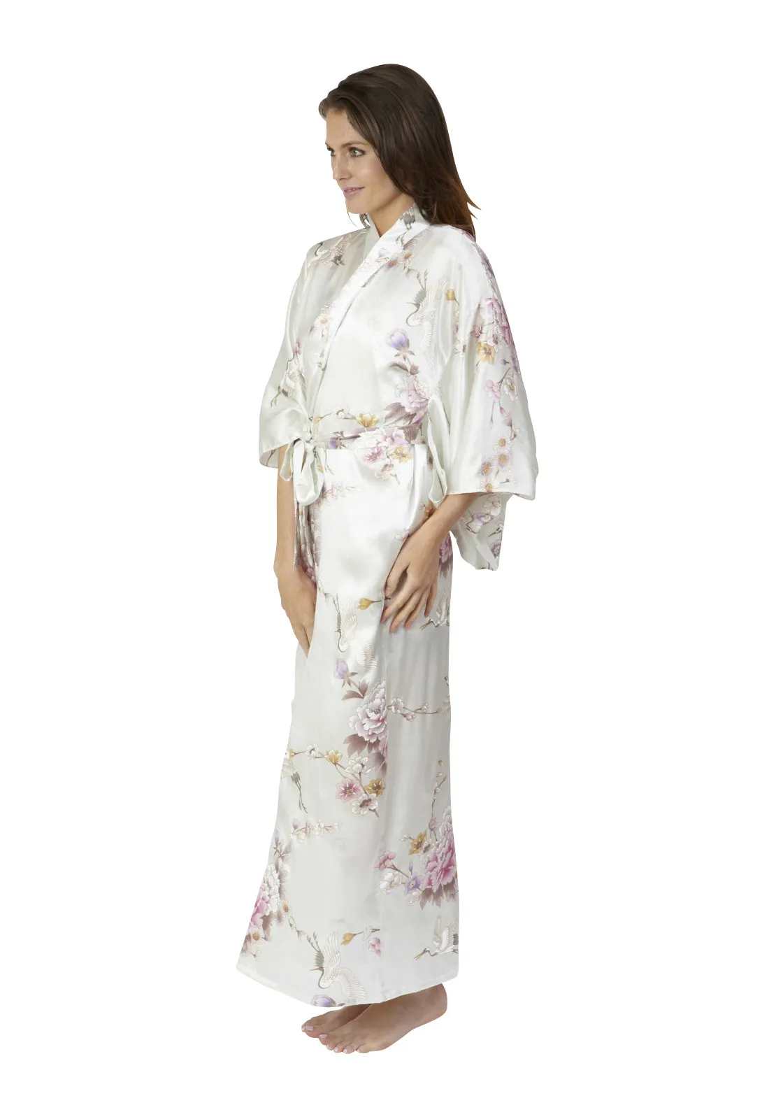 Tsuru Long Silk Kimono