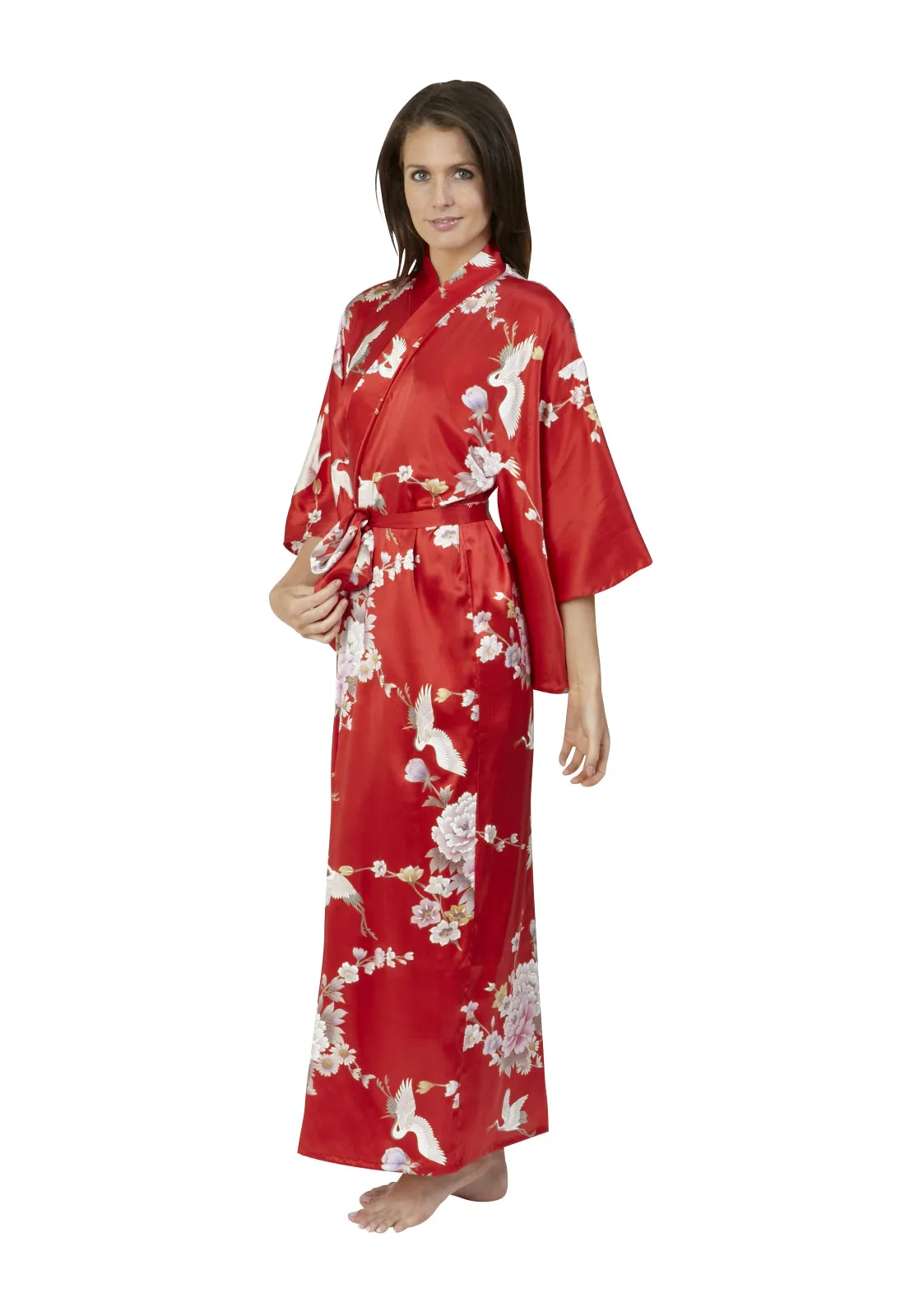 Tsuru Long Silk Kimono