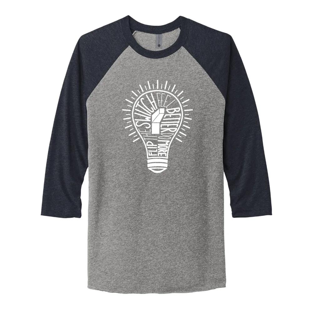 Unisex NL Tri-Blend 3/4 Sleeve Raglan Tee