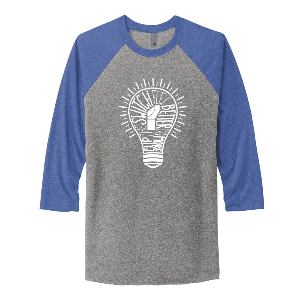 Unisex NL Tri-Blend 3/4 Sleeve Raglan Tee